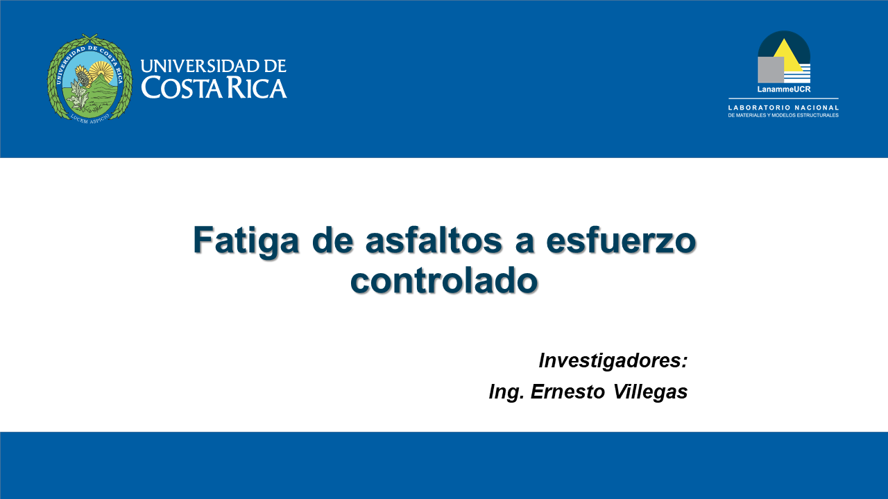 Fatiga de asfaltos a esfuerzo controlado